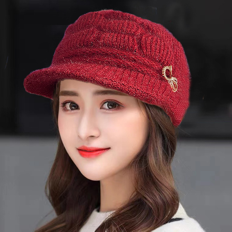 Wool Glove Lined - Winter Warm Hat Knitted Hat Casual