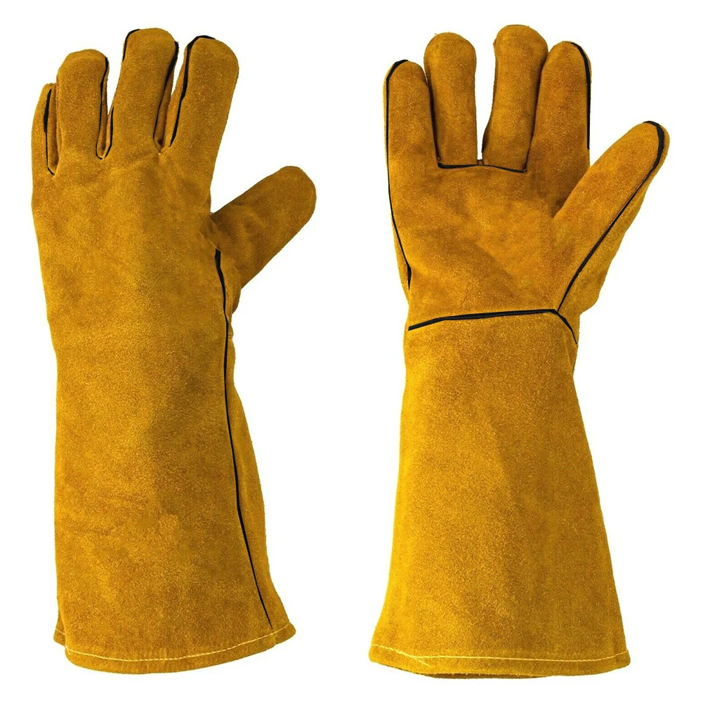 Heat Resistant Glove - Heat‑Proof Flame Retardant Welding Gloves, Yellow