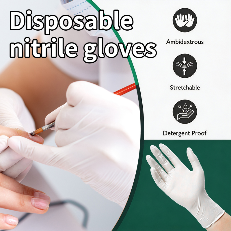 Nitrile Mechanic Glove - 10/50/100/200/400PCS Nitrile Disposable Gloves for Work