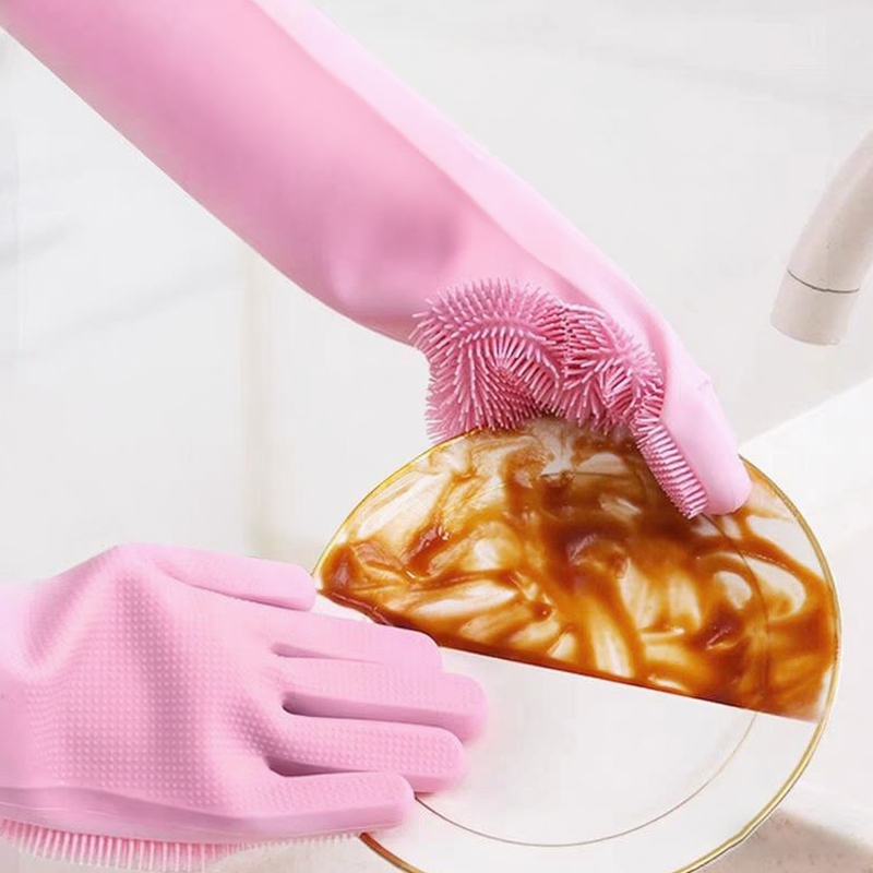 Rubber Glove Cleaning - Dishwashing Cleaning Gloves Magic Silicone Rubber