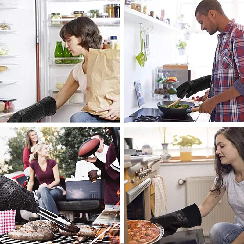 Silicone Oven Gloves Heat Resi - Oven Mitt Silicone ulasan dan harga