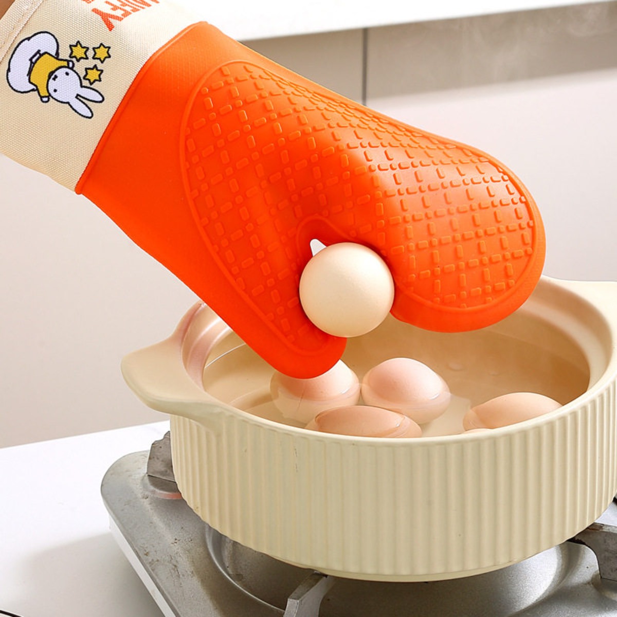Cute Miffy Rabbit Silicone Hea - Oven Mitt Silicone ulasan dan harga