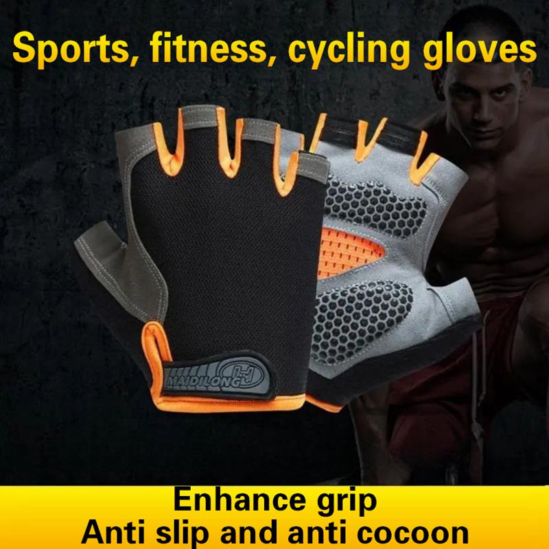 Half Finger Cycling Gloves Men - Fingerless Glove Knit ulasan dan harga