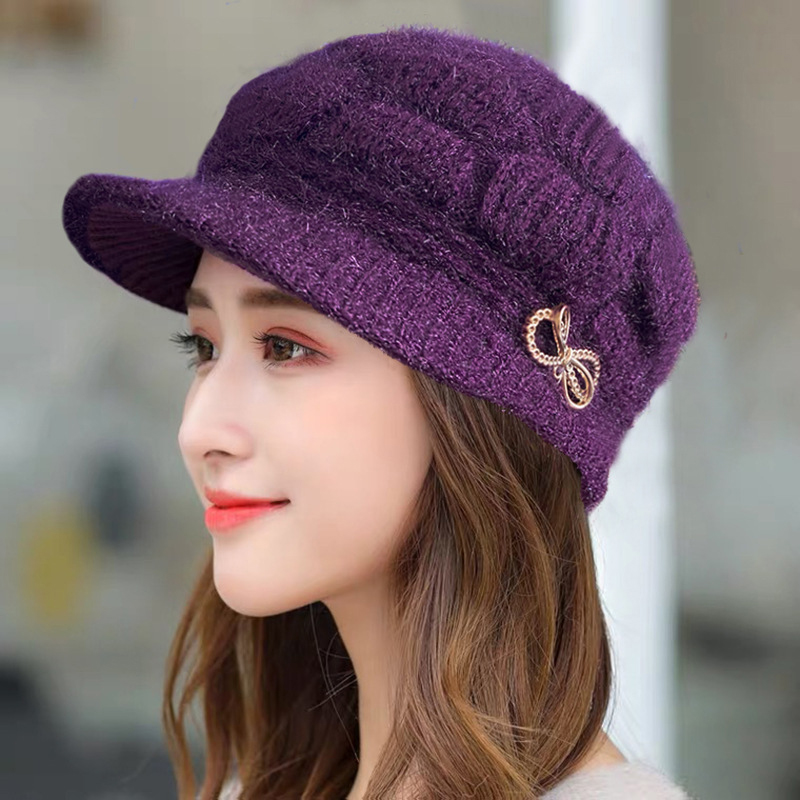 Winter Warm Hat Knitted Hat Ca - Wool Glove Lined ulasan dan harga