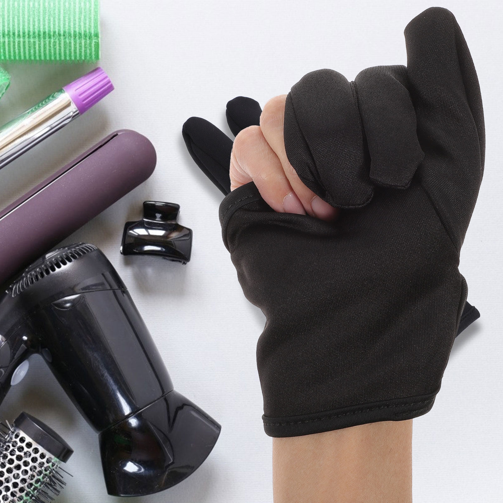 3 Finger Hairdressing Glove Bl - Heat Resistant Glove ulasan dan harga