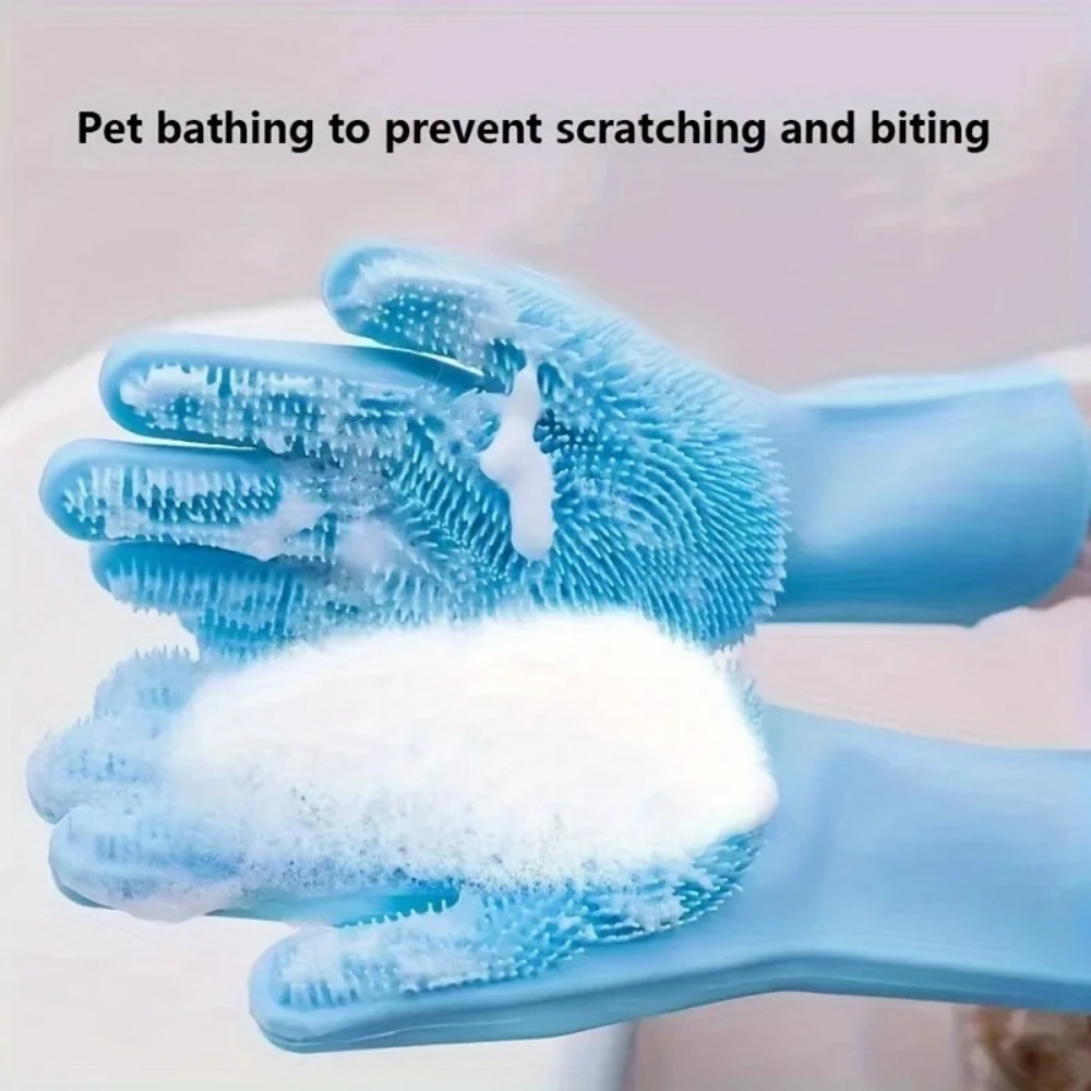 Silicone Pet Grooming Gloves,  - Rubber Glove Cleaning ulasan dan harga