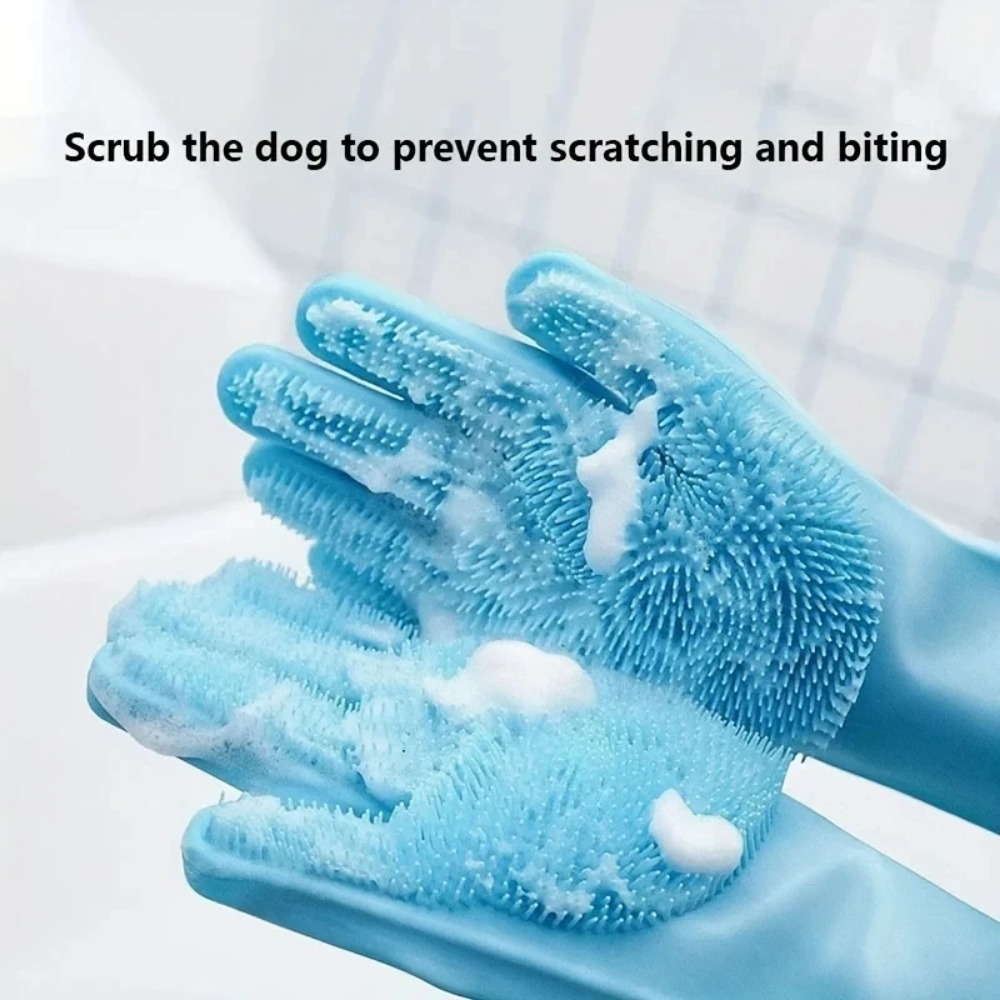 Silicone Pet Grooming Gloves,  - Rubber Glove Cleaning ulasan dan harga