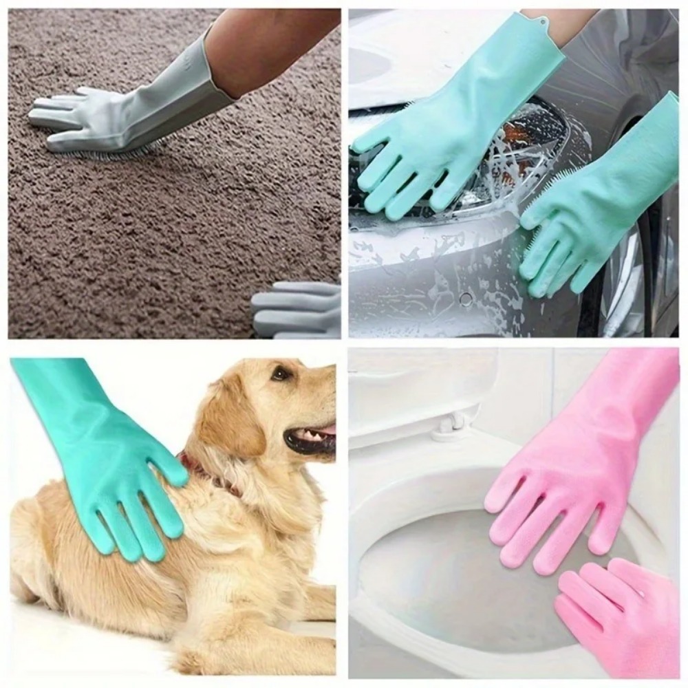 Silicone Pet Grooming Gloves,  - Rubber Glove Cleaning ulasan dan harga