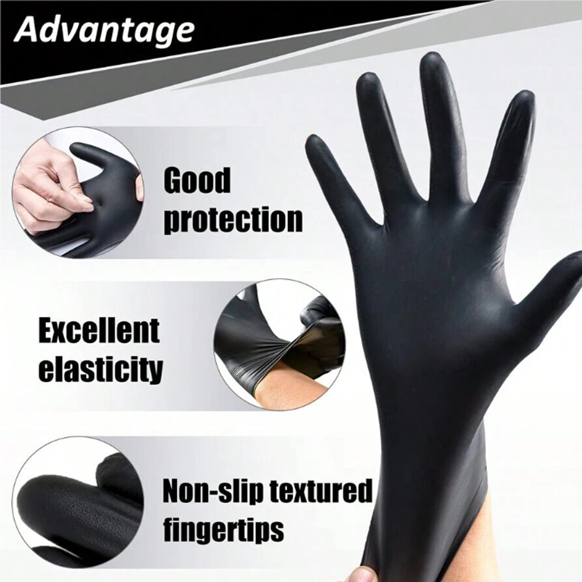 Lanke Black Disposable Nitrile - Rubber Glove Cleaning ulasan dan harga