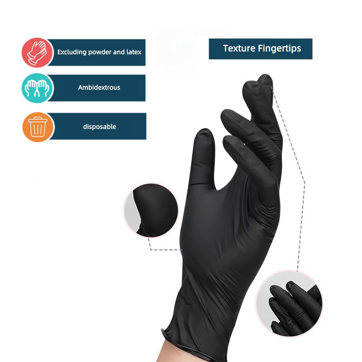 Lanke Black Disposable Nitrile - Rubber Glove Cleaning ulasan dan harga
