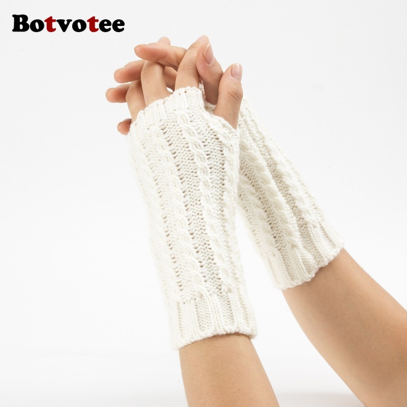 Botvotee Y2k Half Finger Winte - Fingerless Glove Knit ulasan dan harga